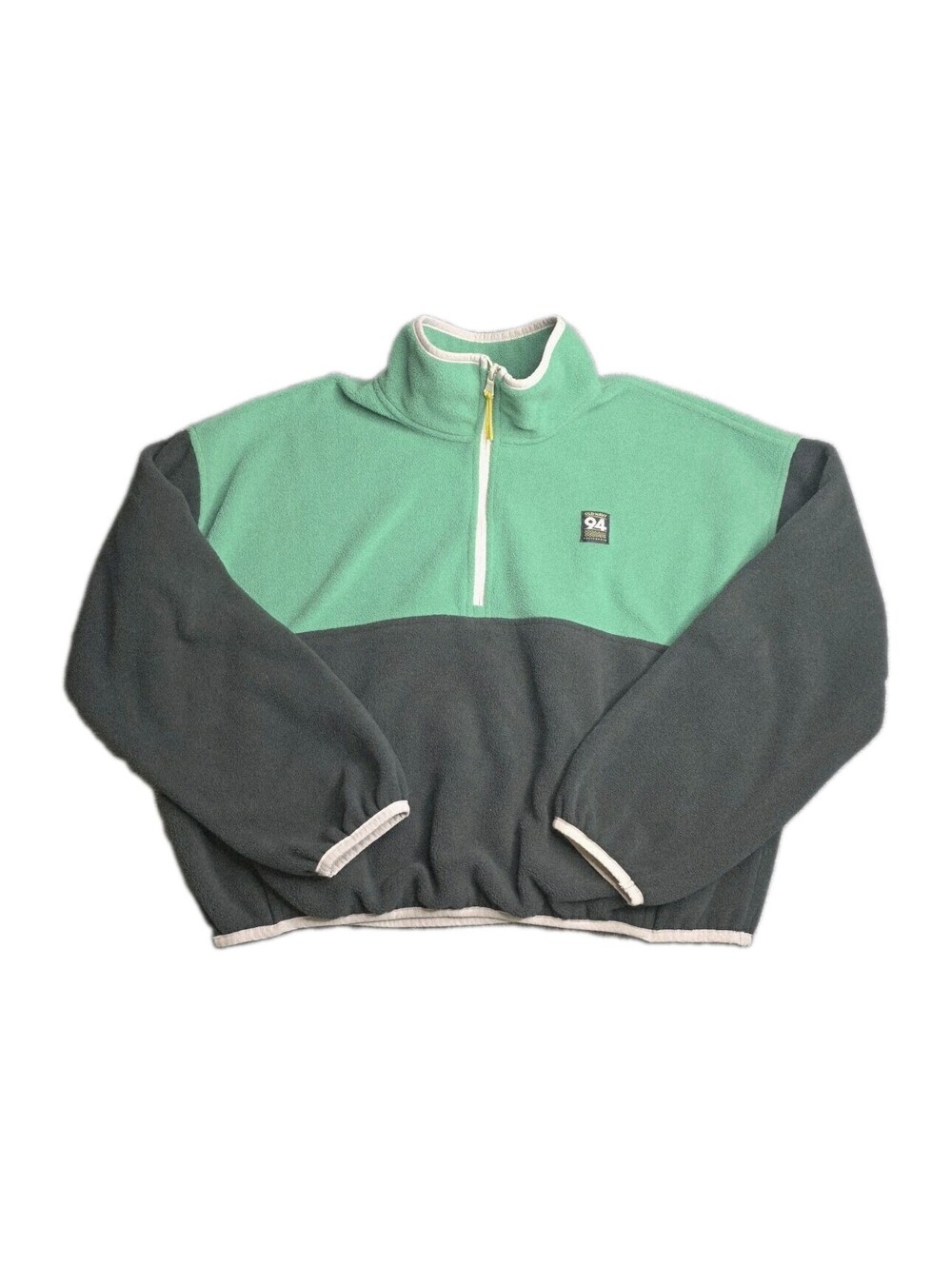 Old Navy 94 Performance Fleece Womens Medium Green Colorblock